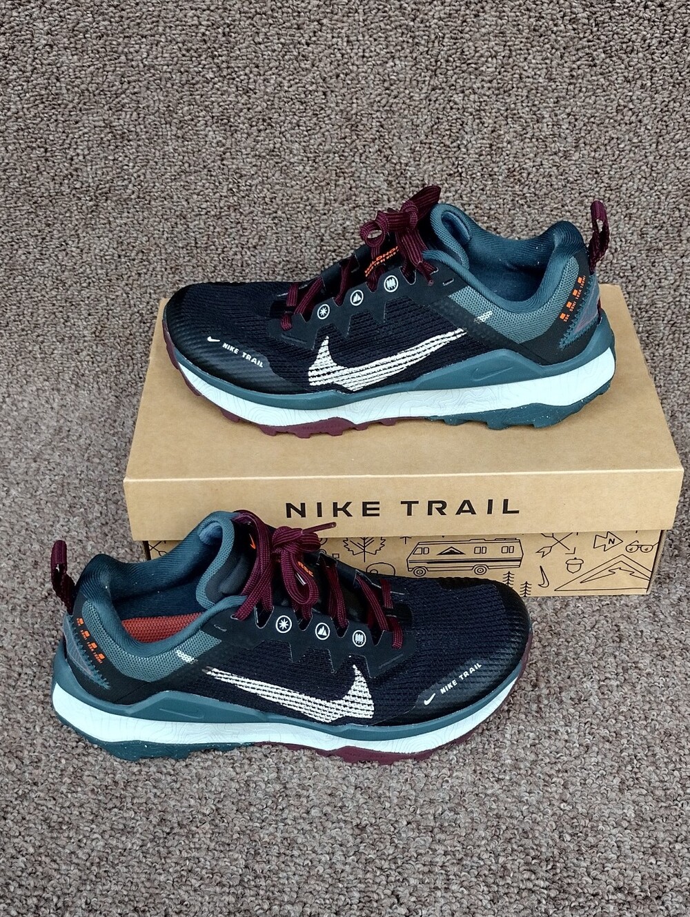 Nike Wildhorse 8 Trail Running Shoes Women's Size 6 Deep Jungle Excellent